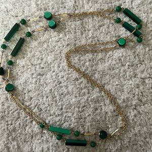 💚Long Green Bead Necklace💚
